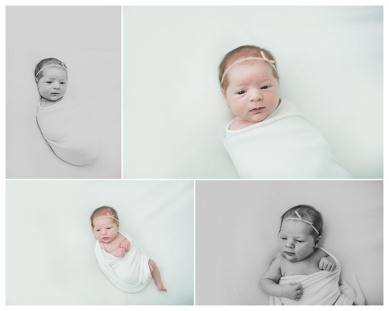 newborn baby on white