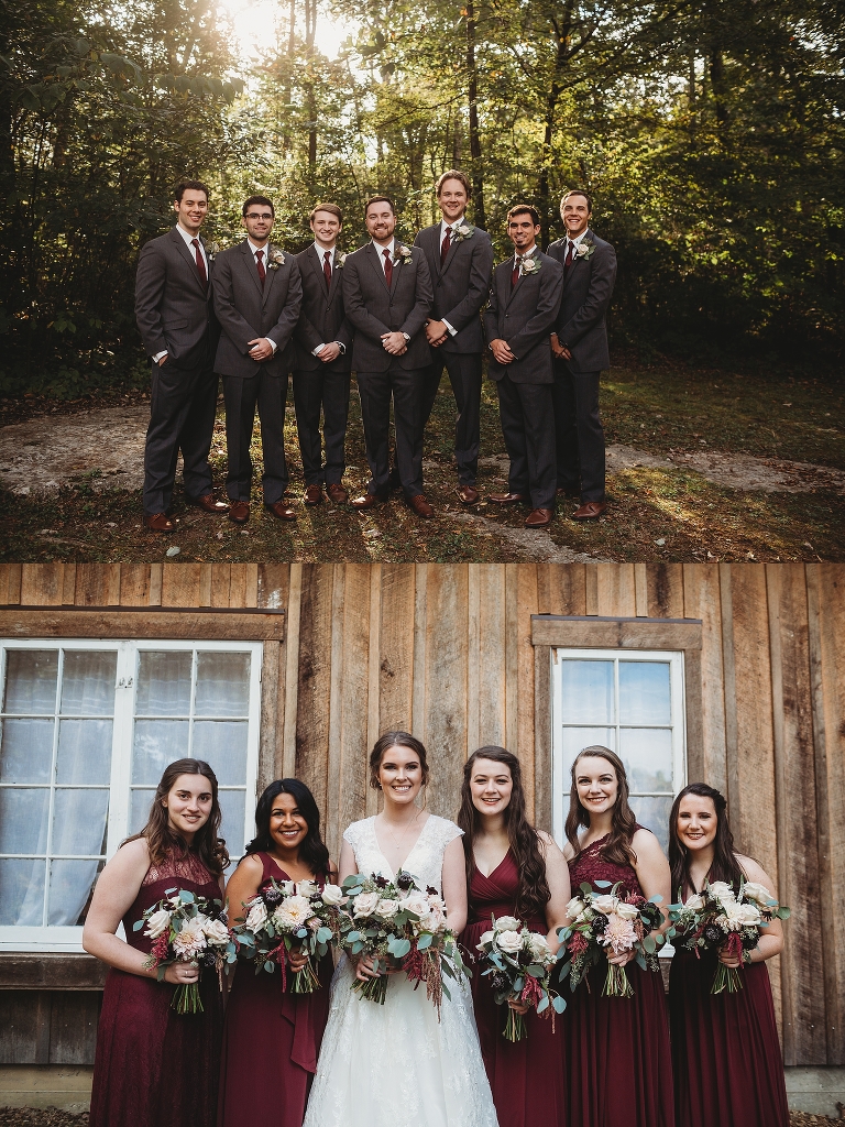 bridesmaids and groomsmen