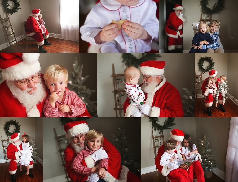 children with Santa